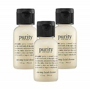 Philosophy PURITY 3 n 1 FACIAL CLEANSER~Trav Sz**LOT OF 3**1oz EA~100% Real~NWOB